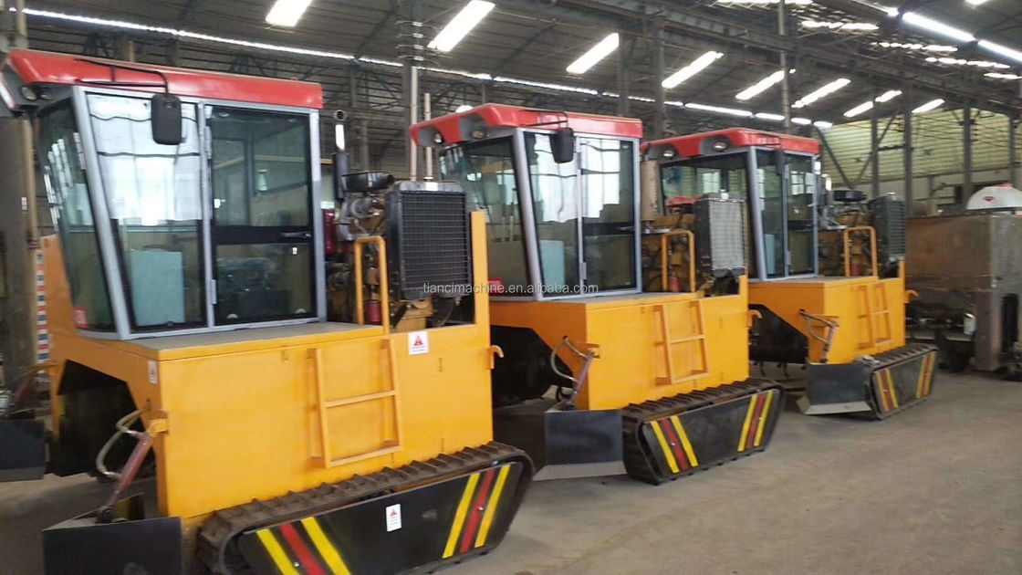 Crawler Type Manure Compost Turner Kecepatan Kerja 6-10m/Min