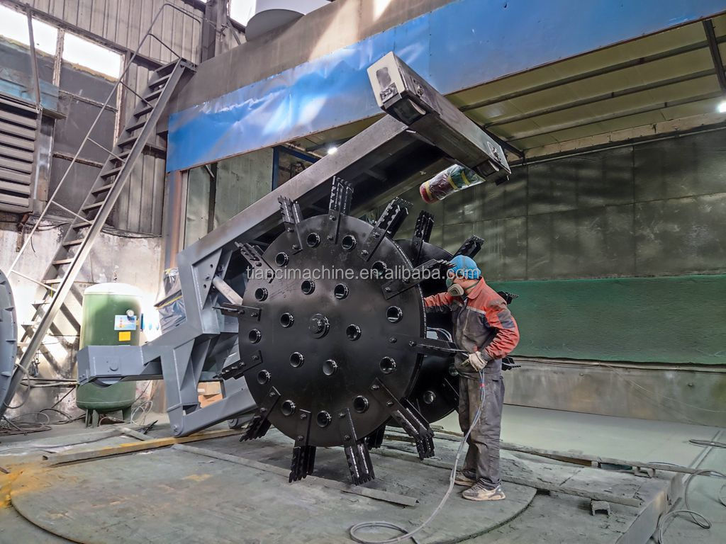 1200-3000mm Jenis roda sisa kedelai / biji jagung composting mesin Turner