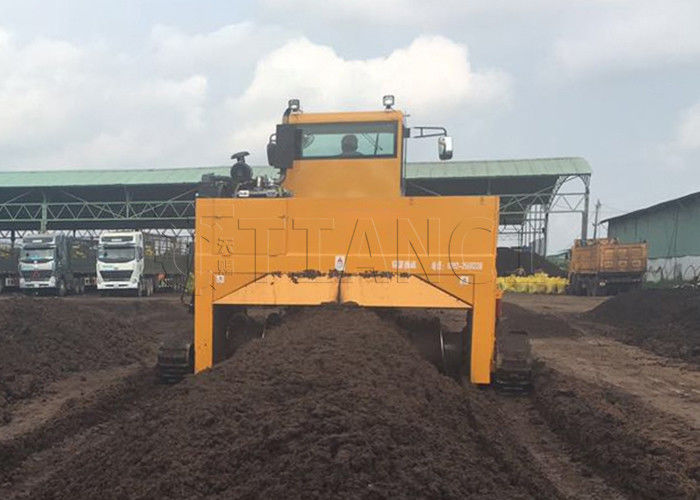 Peralatan Kompos Fermentasi Baja Hewan Jenis Crawler Kompos Turner Mesin