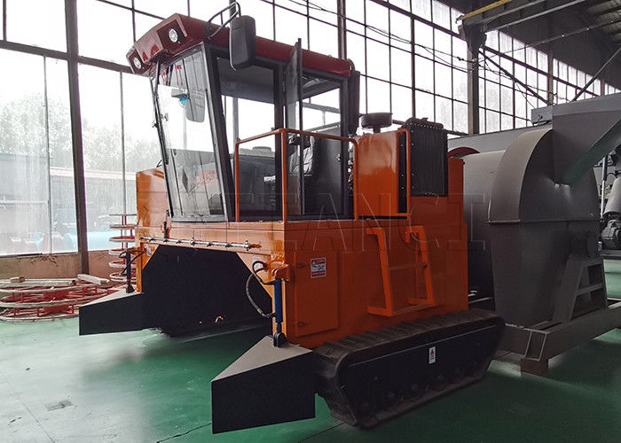 Diesel Crawler Type Compost Turner Machine 500-1800m3/h Kapasitas Pengolah Fermentasi Baja Organik