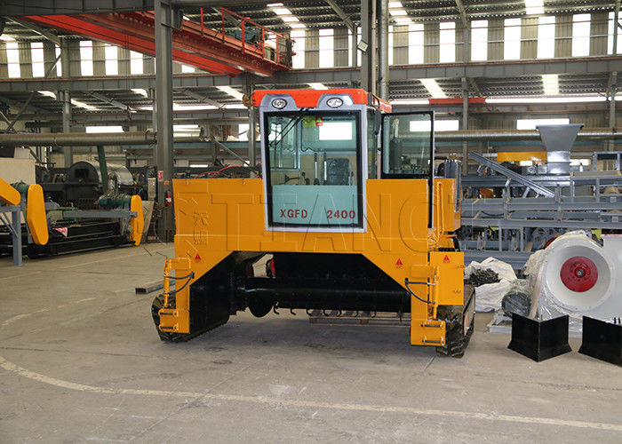 Crawler Type Manure Compost Turner Kecepatan Kerja 6-10m/Min