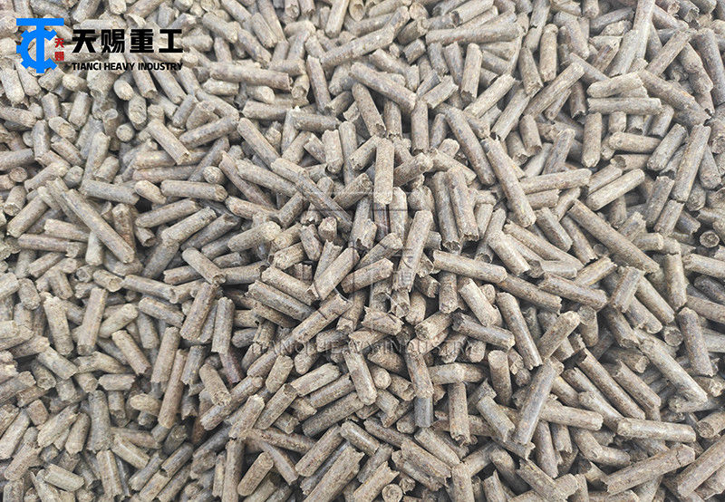 Garis Produksi Granul Pupuk Organik Tumpukan Sapi Granulator Biomassa Garis Produksi Flat Die