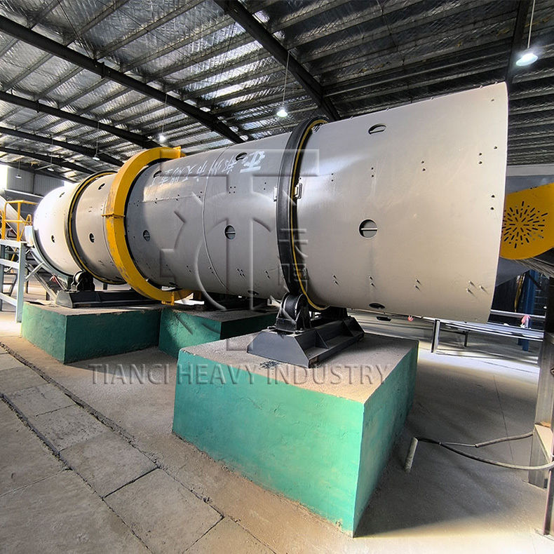 Lini Produksi Granulator Drum Putar dengan drum granulasi untuk pabrik Pupuk Majemuk Monoammonium Kristal Granular MAP