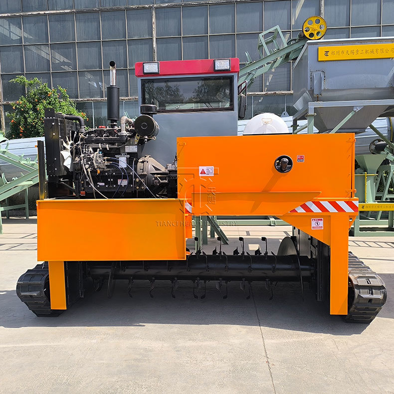 Pabrik Pengolahan Jenis Crawler Peralatan Fermentasi Baja Organik Kompost Turner