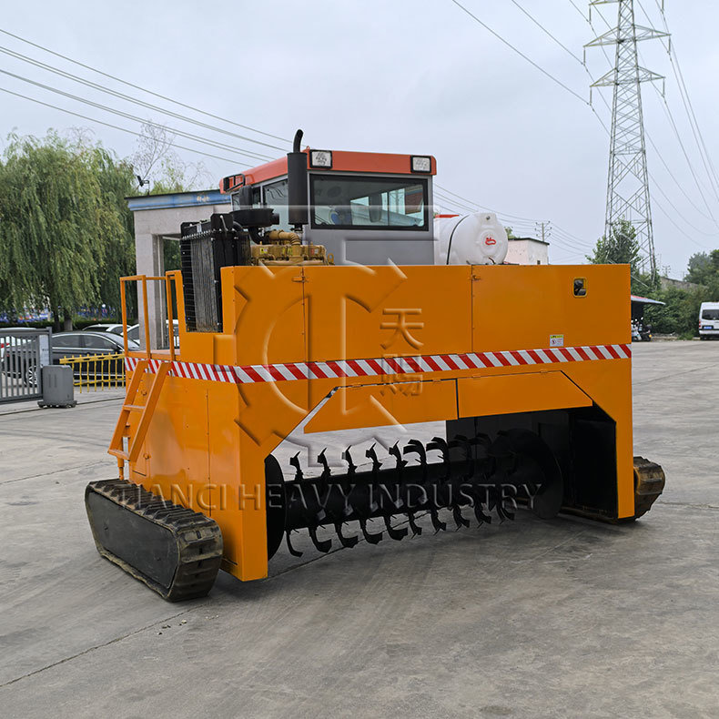 Pabrik Pengolahan Jenis Crawler Peralatan Fermentasi Baja Organik Kompost Turner