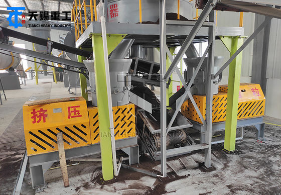 Garis Produksi Granul Pupuk Organik Tumpukan Sapi Granulator Biomassa Garis Produksi Flat Die