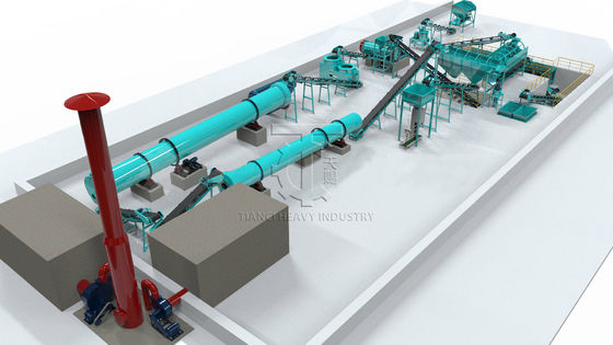 Garis produksi granulator pupuk Garis produksi granulator pupuk organik