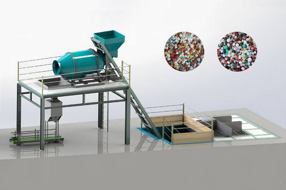 Jalur produksi pupuk campuran massal Jalur produksi pengaduk kalium